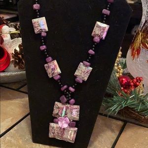 Kirtilia’s purple Squares Necklace